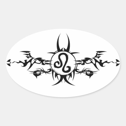 Leo Tribal Geboortetekens Stickers (Voorkant)
