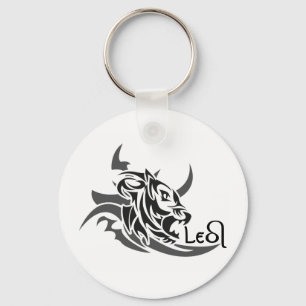 Leo Tribal Lion Tattoo Sleutelhanger