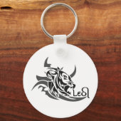 Leo Tribal Lion Tattoo Sleutelhanger (Voorkant)