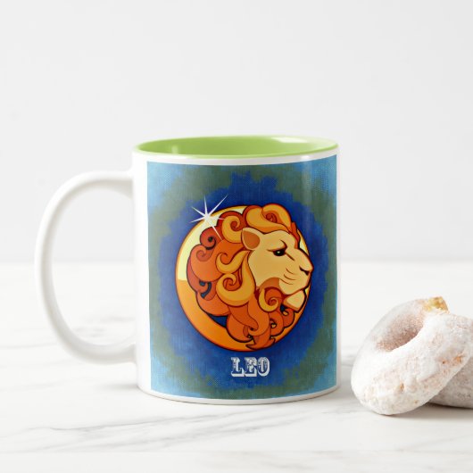 Leo Tweekleurige Koffiemok (Met donut)
