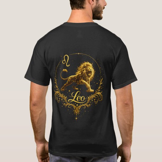 LEO Uniek sterrenbeeld, sterrenbeeld T-shirt (Achterkant)