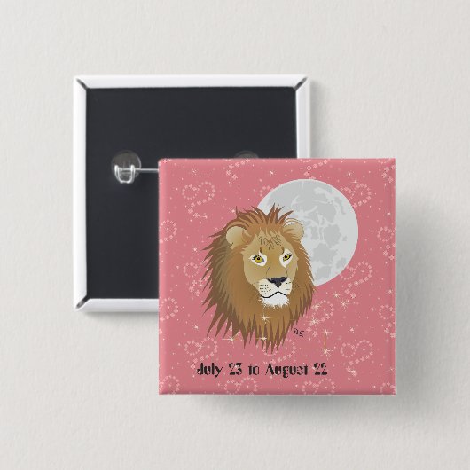 Leo van 23 tot 22 augustus Button (Voorkant /achterkant)