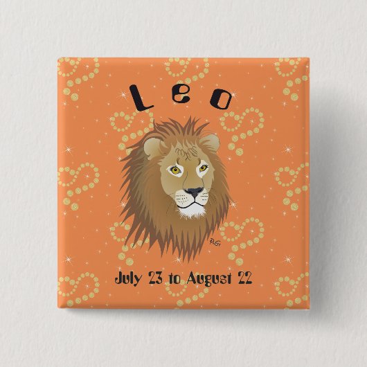 Leo van 23 tot 22 augustus Button (Voorkant)