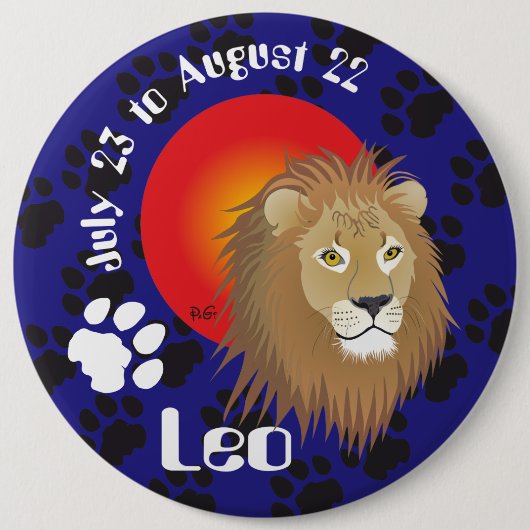 Leo van 23 tot 22 augustus Button (Voorkant)