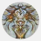 Leo Venice Ronde Sticker (Voorkant)