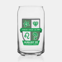 Leo Verjaardag Crest™ voor 1-22 augustus Blikvorm Glas