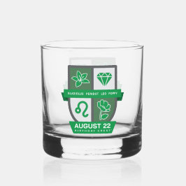 Leo Verjaardag Crest™ voor 1-22 augustus Whisky Glas
