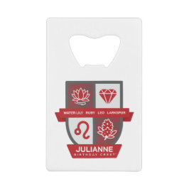 Leo Verjaardag Crest™ voor 23-31 juli Creditkaart Flessenopener