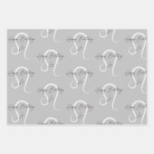 Leo Verjaardag grijs/zwart Inpakpapier Vel (Voorkant 3)