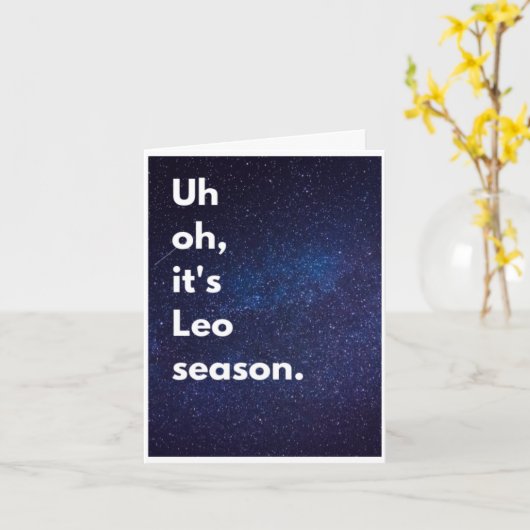 Leo-verjaardagskaart Kaart (Gele Bloem)