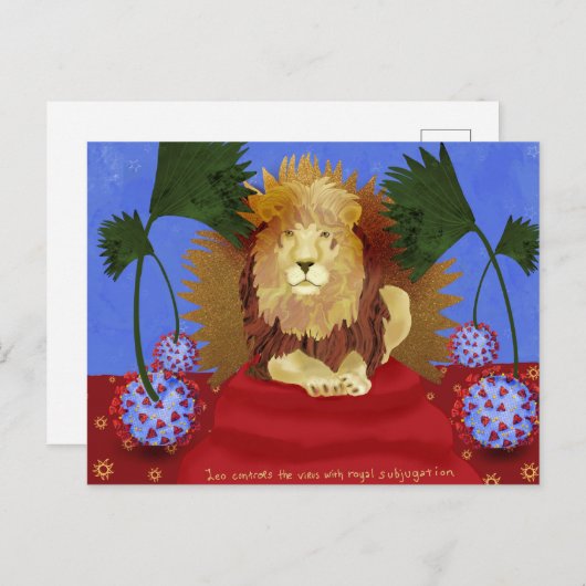 Leo verovert het Briefkaart van het virus (Voorkant / Achterkant)