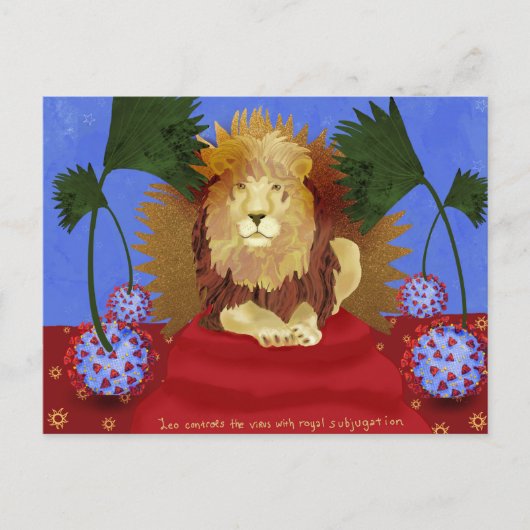 Leo verovert het Briefkaart van het virus (Voorkant)