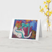 Leo verpest de kerstkaart kaart (Gele Bloem)