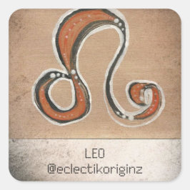 Leo Vierkante Sticker