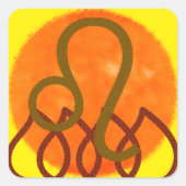 Leo Vierkante Sticker (Voorkant)