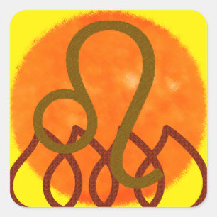 Leo Vierkante Sticker