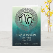 Leo-Virgo Cusp Blank Wenskaart Kaart (Gele Bloem)