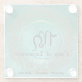 Leo-Virgo Cusp Glazen Onderzetter (Achterkant)