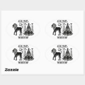 Leo/Virgo Ovale Sticker (Vel)