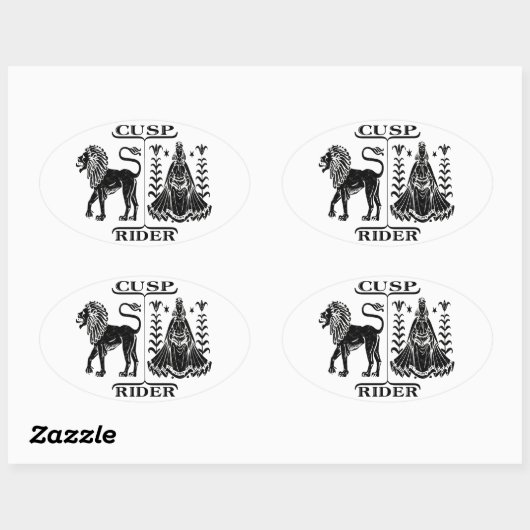 Leo/Virgo Ovale Sticker (Vel)