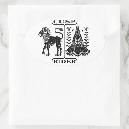 Leo/Virgo Ovale Sticker (Tas)