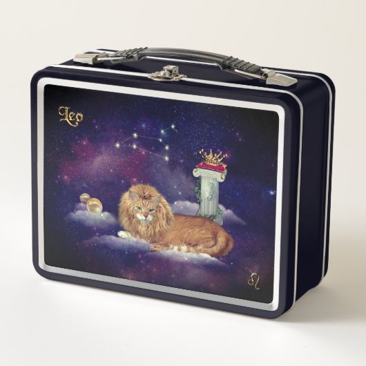Leo voor Kat Lovers Metal Lunch Box (Voorkant)
