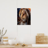 Leo Vrouw astrologisch Poster (Keuken)