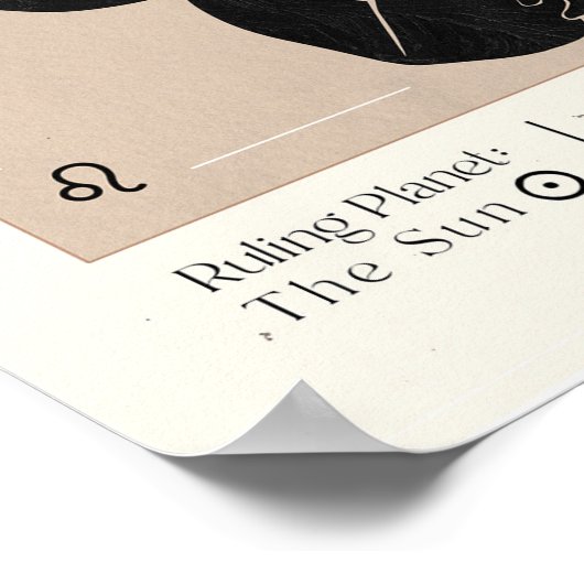 Leo Vrouwelijk Zodiac Poster (Hoek)