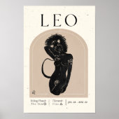 Leo Vrouwelijk Zodiac Poster (Voorkant)