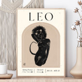 Leo Vrouwelijk Zodiac Poster