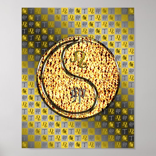 Leo & Vuur Konijn Poster (Voorkant)