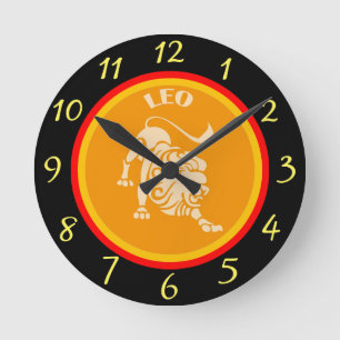Leo Wall Clock Ronde Klok
