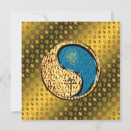 Leo & Water Horse Kaart (Voorkant)