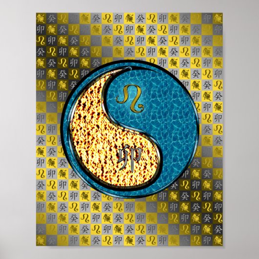 Leo & Water Konijn Poster (Voorkant)