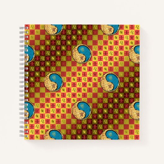 Leo & Water Tiger Spiraal Notebook Notitieboek (Voorkant)