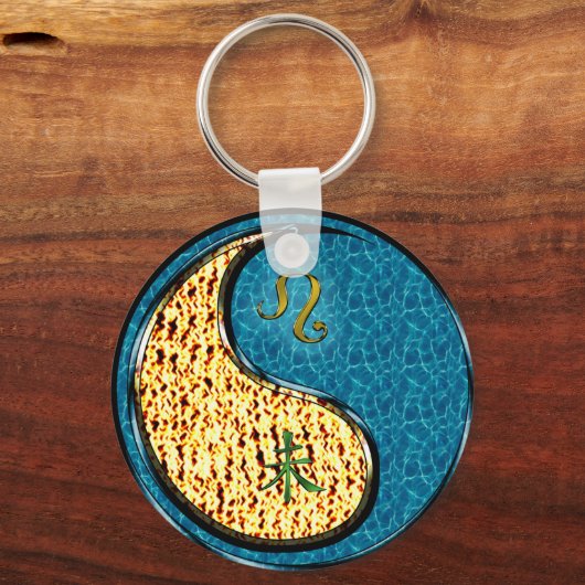 Leo & watergeit sleutelhanger (Voorkant)