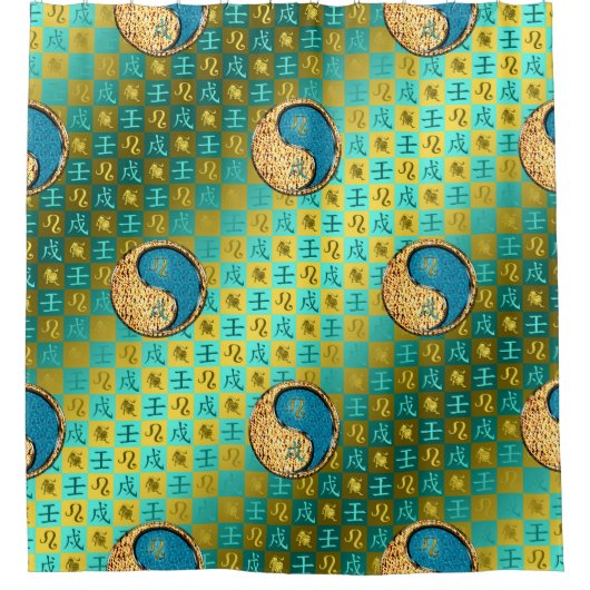 Leo & Waterhond Douchegordijn (Voorkant)