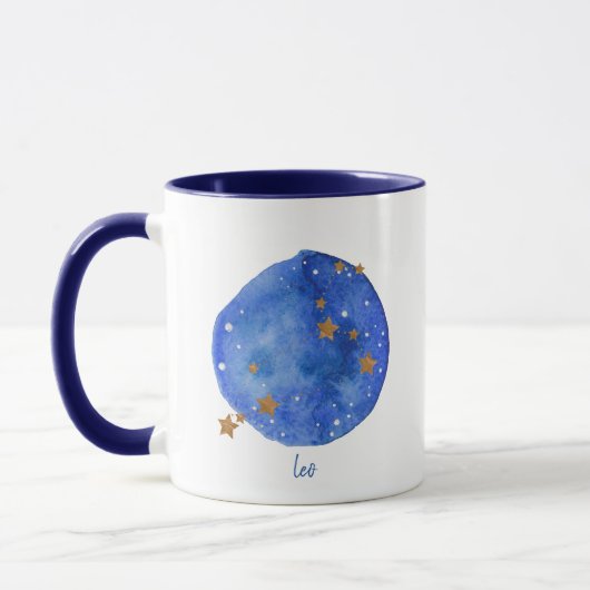 Leo Waterverf Night Sky Constellation Zodiac Mok (Links)