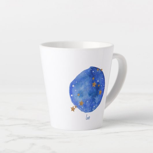 Leo Waterverf Sky Constellation Zodiac Latte Mok (Rechterhoek)