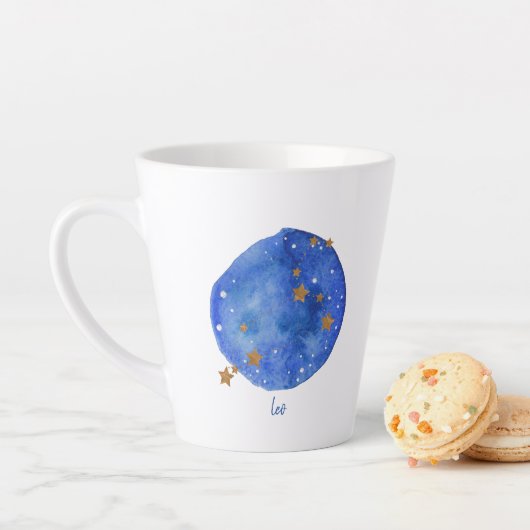 Leo Waterverf Sky Constellation Zodiac Latte Mok (In situ)