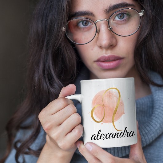 Leo  Waterverf Zodiac Design Koffie Koffiemok