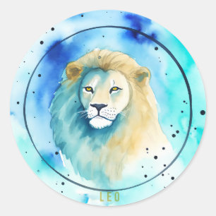 Leo Waterverf Zodiac Sticker