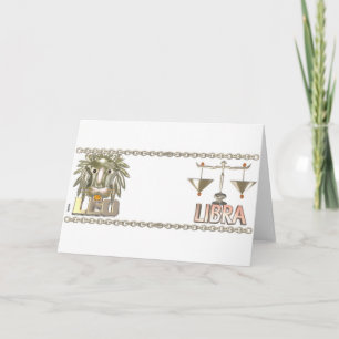 Leo Weegschaal zodiac vriendschap geschenken door  Kaart