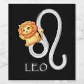 Leo Wine Label Wijn Etiket (Enkel label)