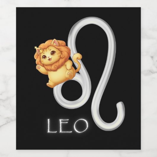 Leo Wine Label Wijn Etiket (Enkel label)