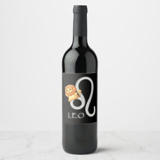 Leo Wine Label Wijn Etiket