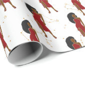 Leo Woman Zodiac Cadeaupapier (Rol Hoek)