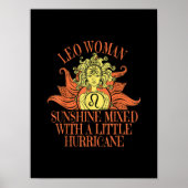 Leo Woman Zodiac Sign Juli Birthday Poster (Voorkant)