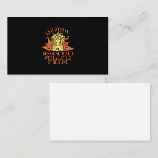 Leo Woman Zodiac Sign Juli Birthday Visitekaartje (Voorkant / Achterkant)
