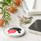 Leo x Aangepast Jaar van het Paard 2026 Sleutelhanger (Zijkant)